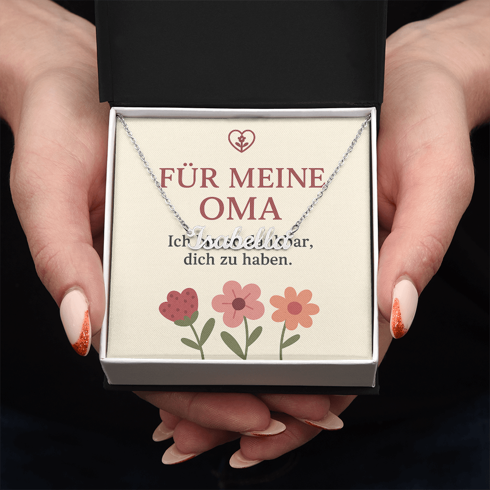 Namenskette inkl. Karte Oma - Variante 1