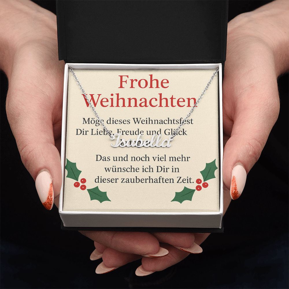 Namenskette inkl. Karte "Weihnachten" - Variante 5