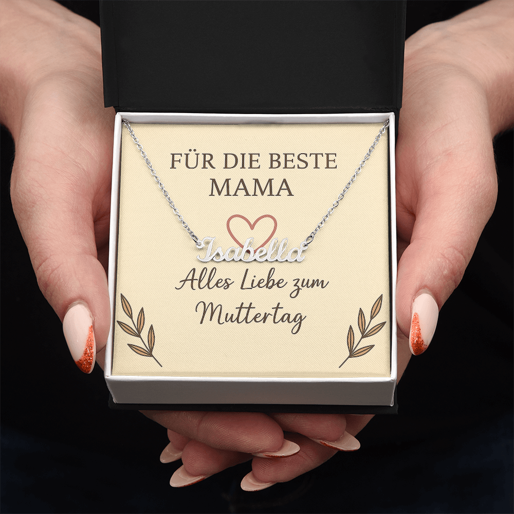 Namenskette inkl. Karte Muttertag - Variante 1