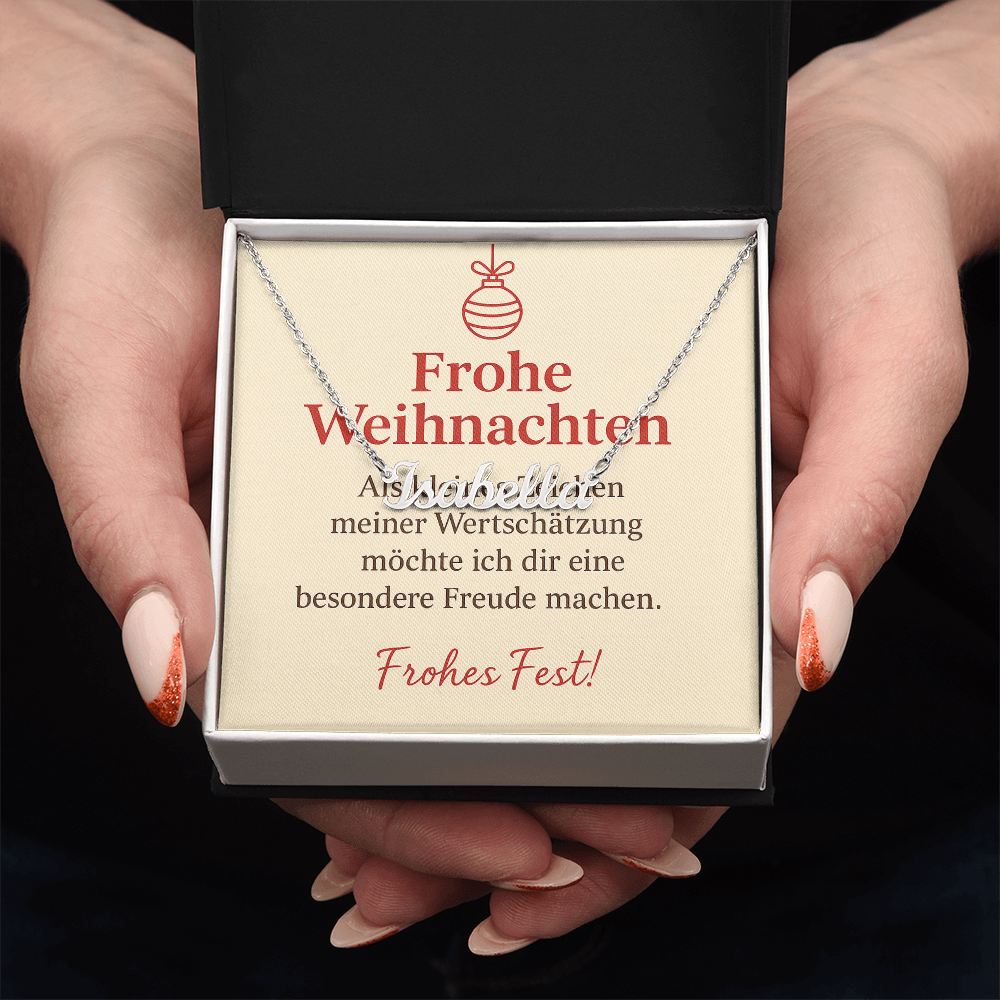 Namenskette inkl. Karte "Weihnachten" - Variante 3