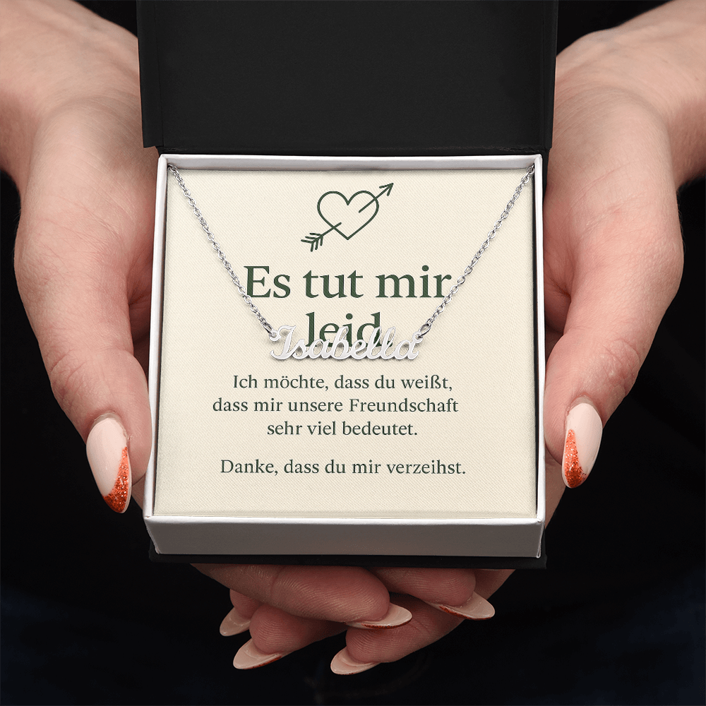 Namenskette inkl. Karte Entschuldigung - Variante 1
