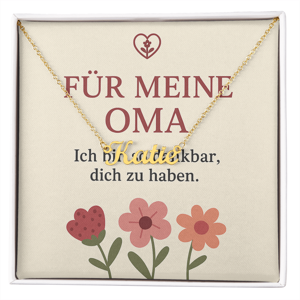 Namenskette inkl. Karte Oma - Variante 1