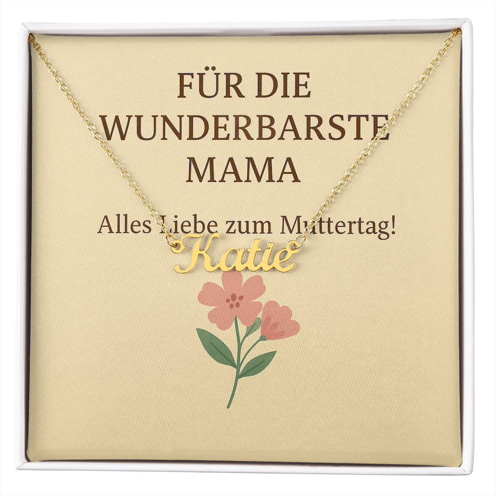 Namenskette inkl. Karte Muttertag - Variante 2