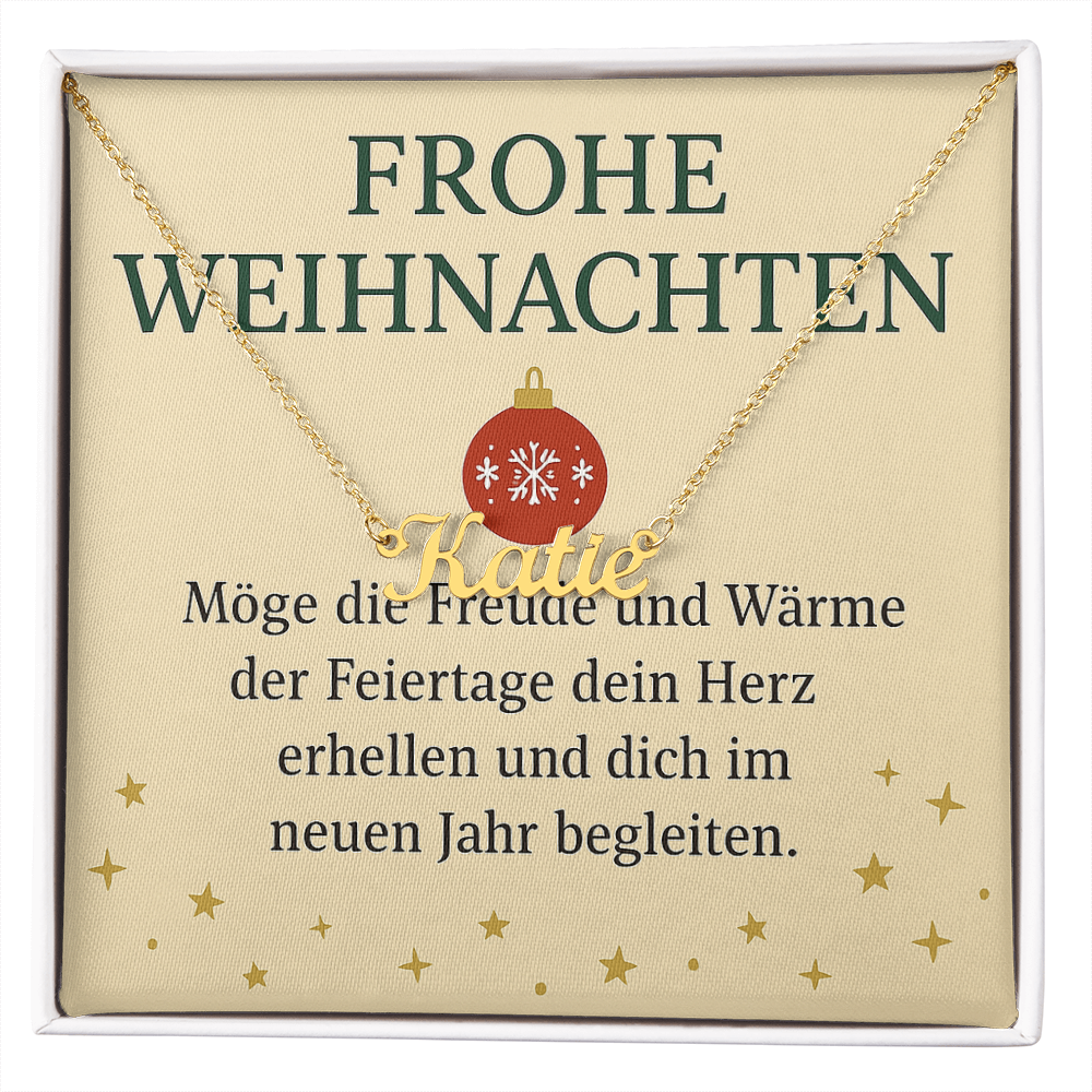 Namenskette inkl. Karte "Weihnachten" - Variante 1