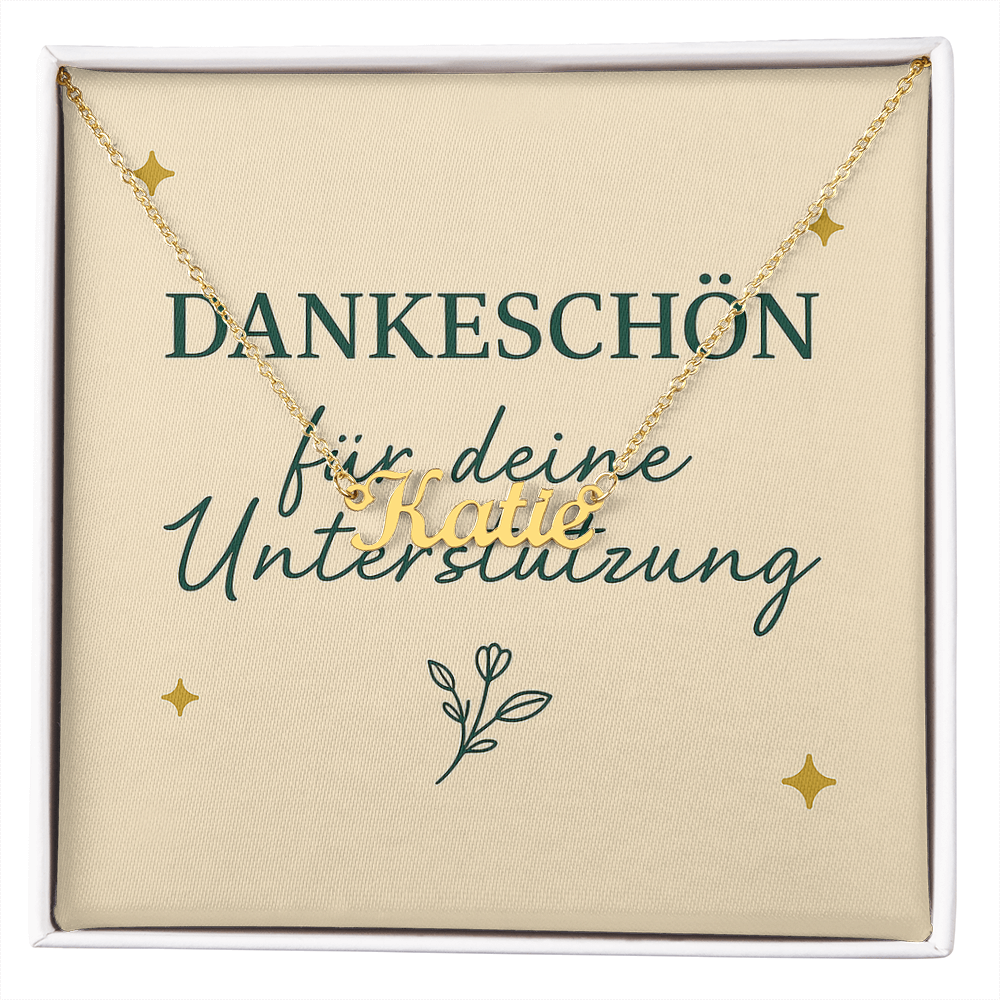 Namenskette inkl. Karte Dankeskarte - Variante 5