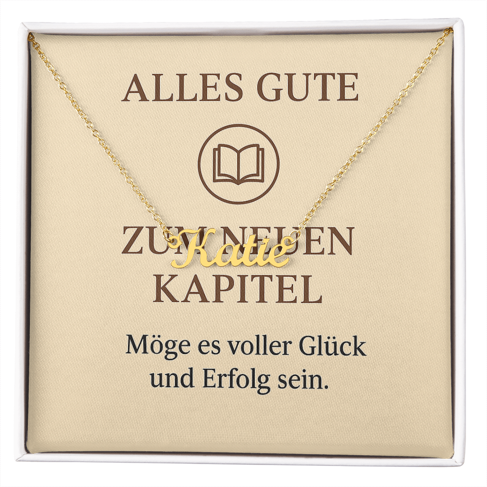 Namenskette inkl. Karte neues Kapitel - Variante 1