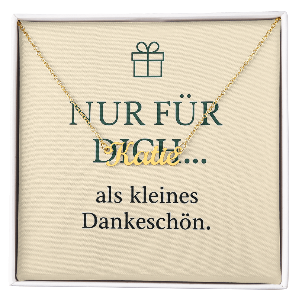 Namenskette inkl. Karte Dankeskarte - Variante 4