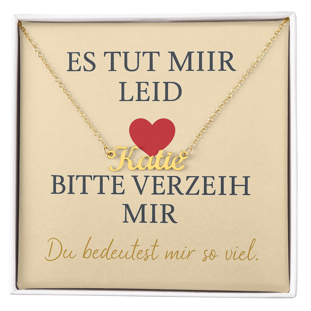 Namenskette inkl. Karte Entschuldigung - Variante 3