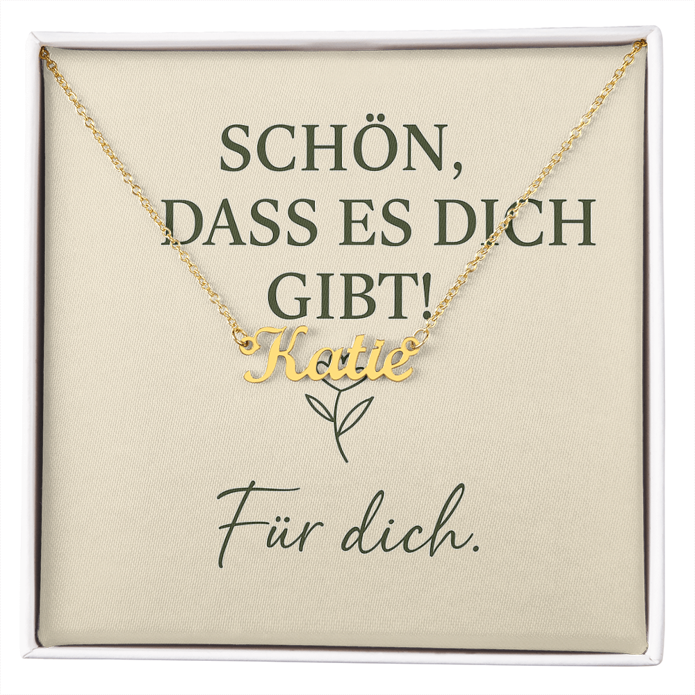 Namenskette inkl. Karte Freundschaft - Variante 1