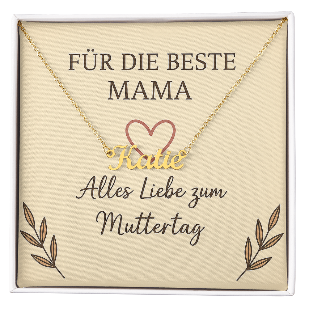Namenskette inkl. Karte Muttertag - Variante 1