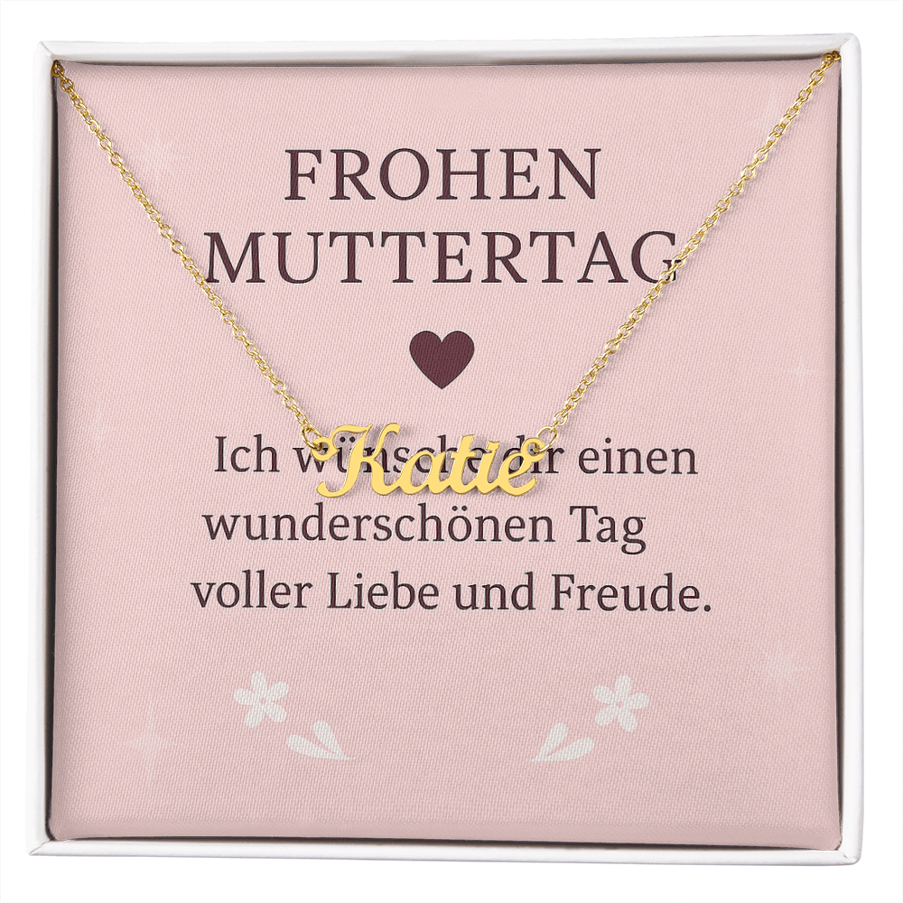 Namenskette inkl. Karte Muttertag - Variante 3