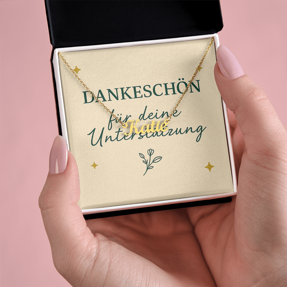 Namenskette inkl. Karte Dankeskarte - Variante 5