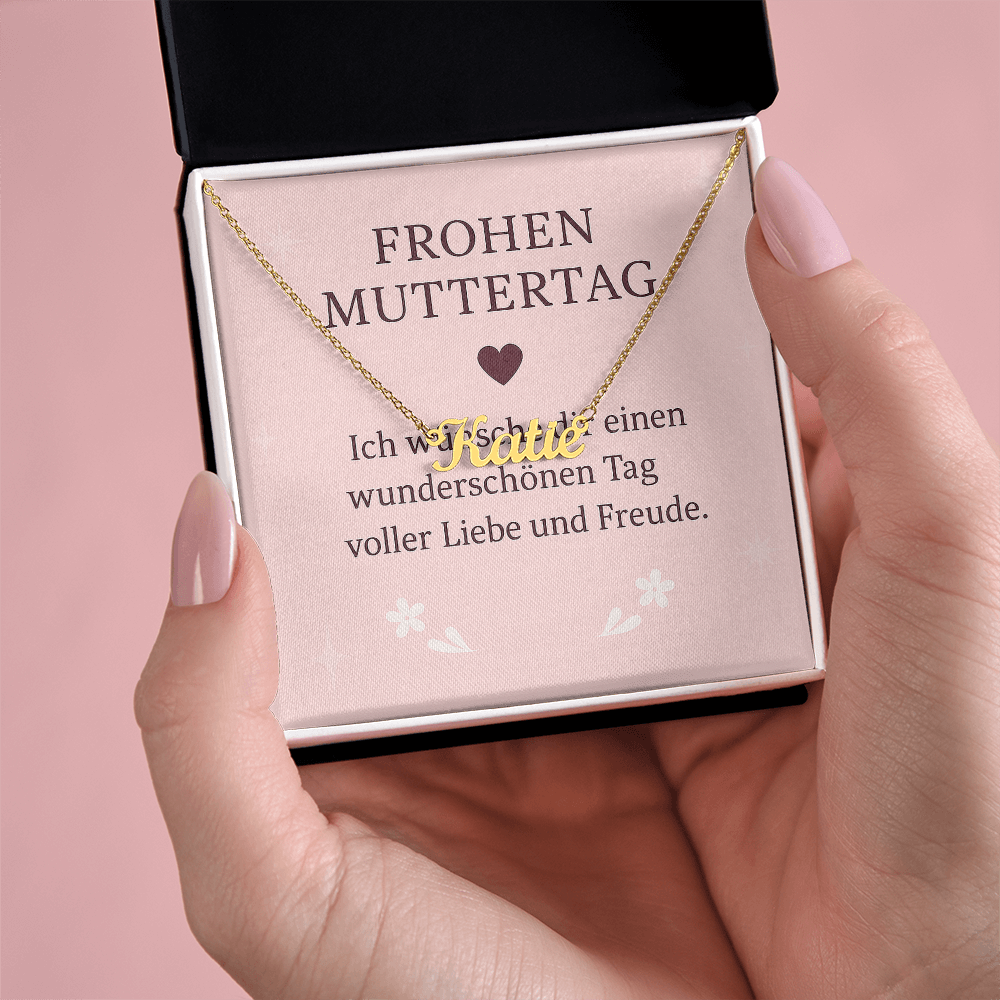 Namenskette inkl. Karte Muttertag - Variante 3