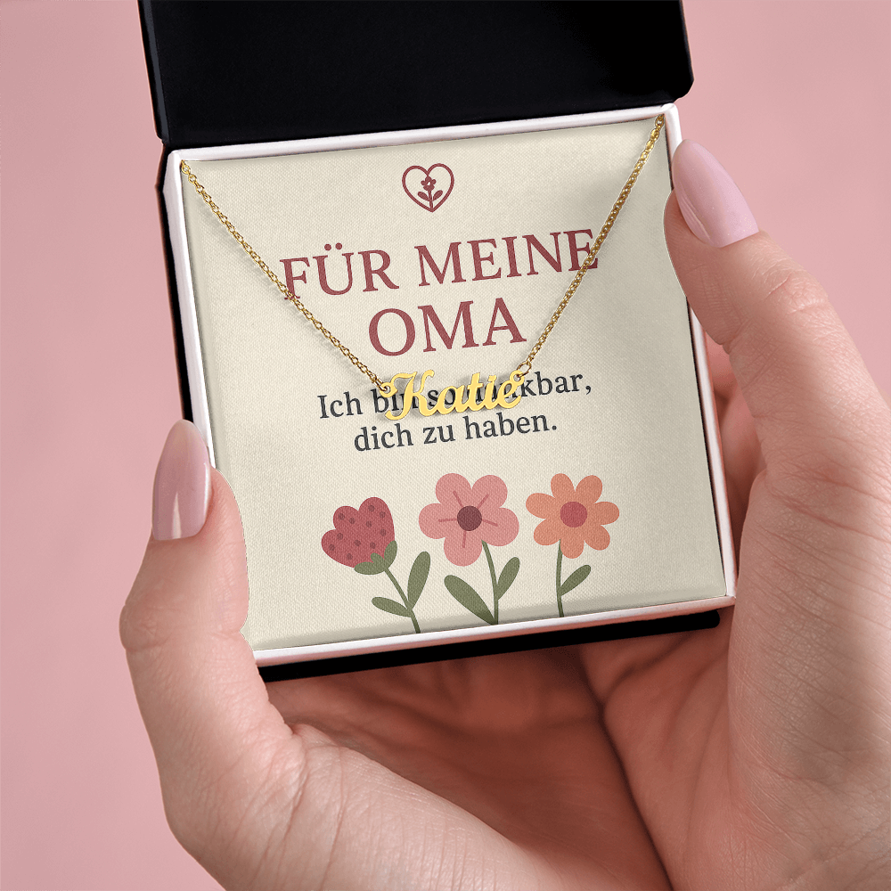 Namenskette inkl. Karte Oma - Variante 1