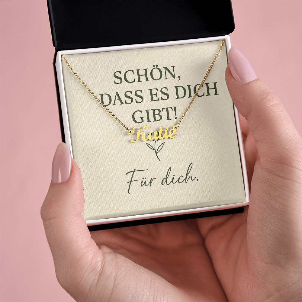 Namenskette inkl. Karte Freundschaft - Variante 1