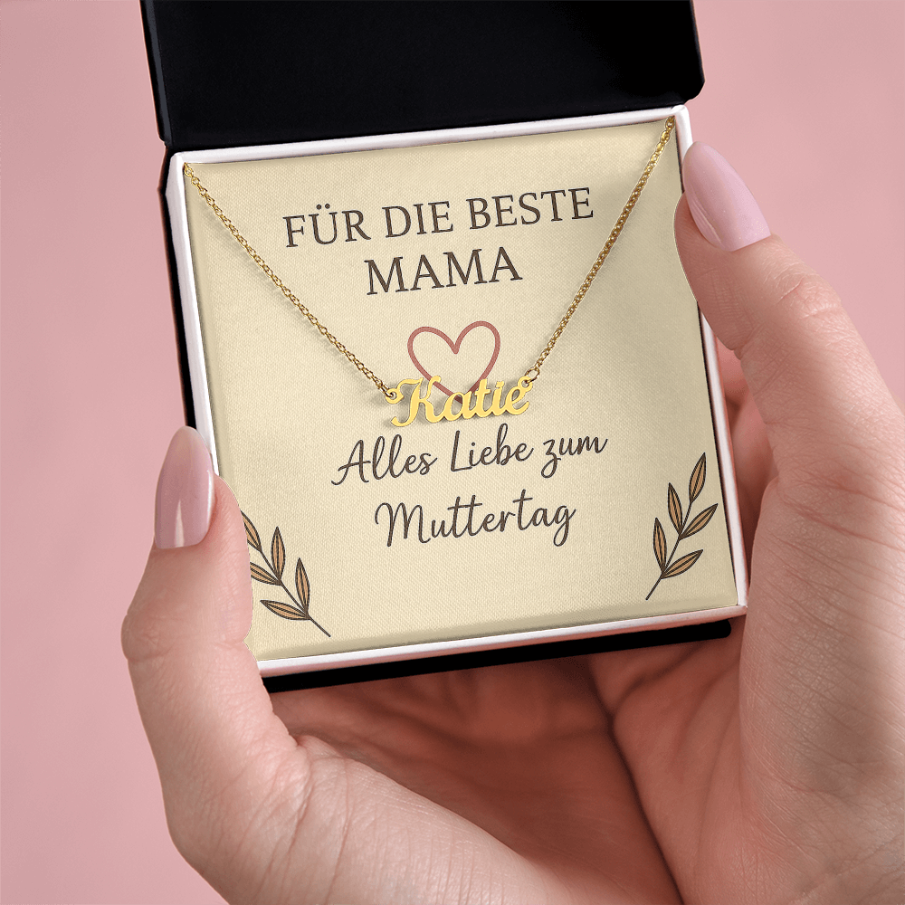 Namenskette inkl. Karte Muttertag - Variante 1