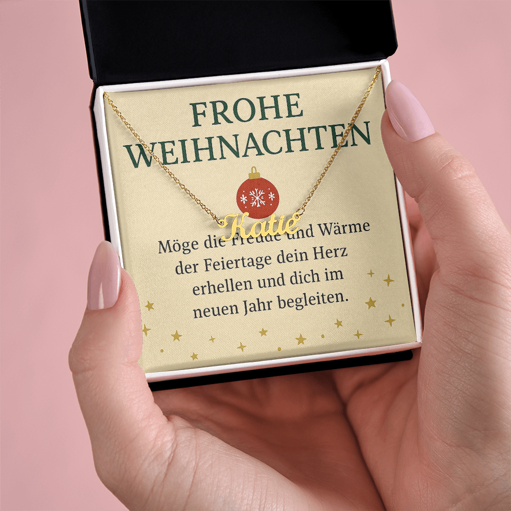 Namenskette inkl. Karte "Weihnachten" - Variante 1