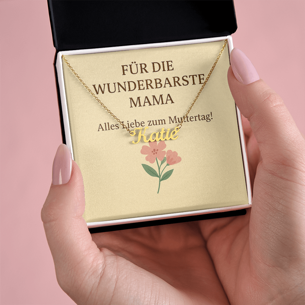 Namenskette inkl. Karte Muttertag - Variante 2