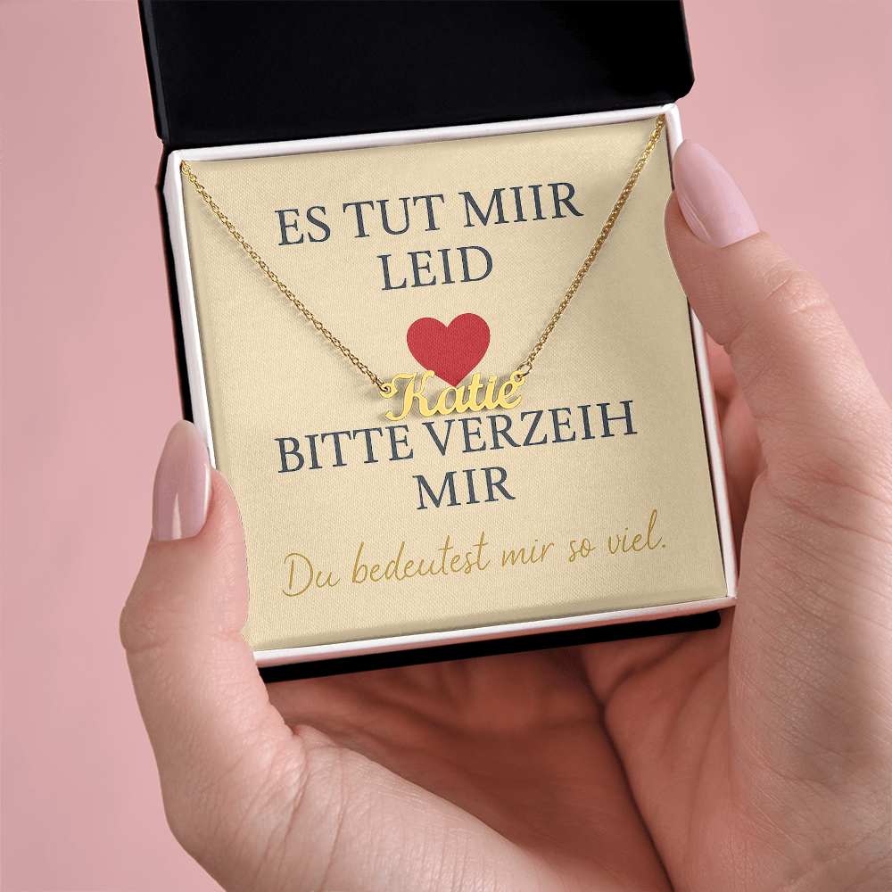 Namenskette inkl. Karte Entschuldigung - Variante 3