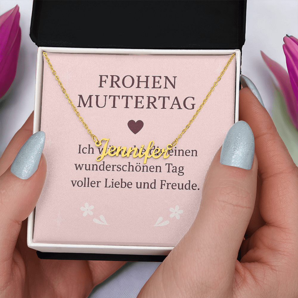 Namenskette inkl. Karte Muttertag - Variante 3