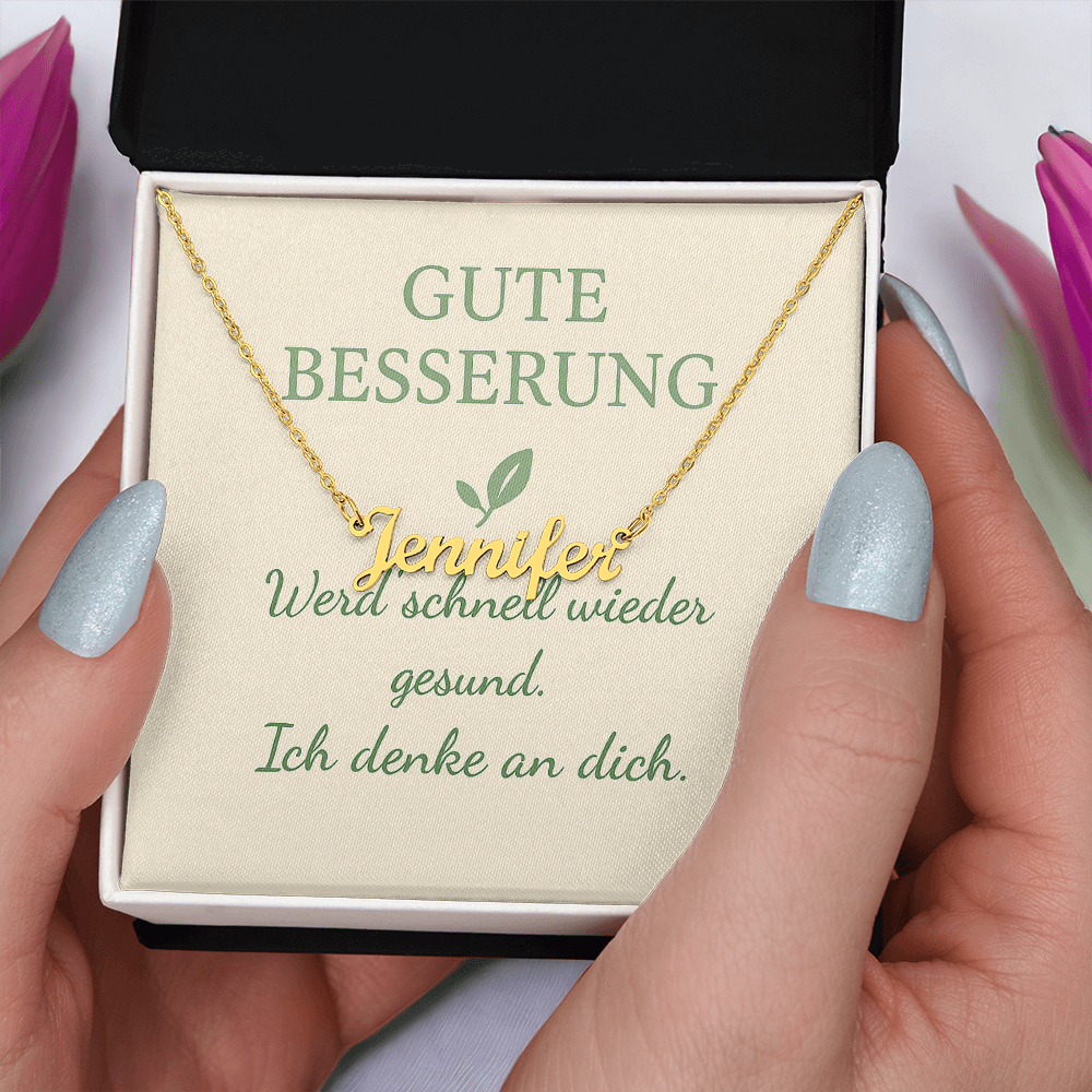 Namenskette inkl. Karte - Genesung