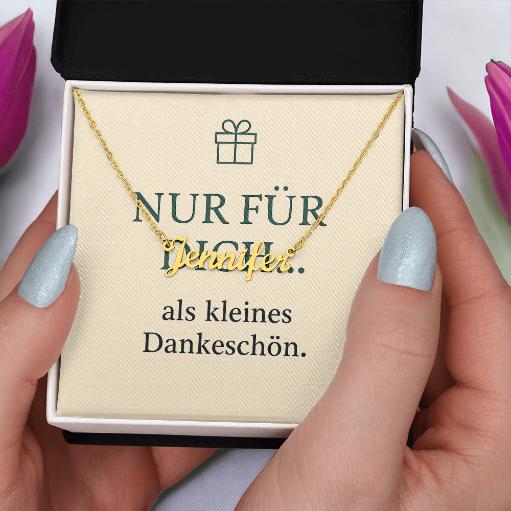 Namenskette inkl. Karte Dankeskarte - Variante 4