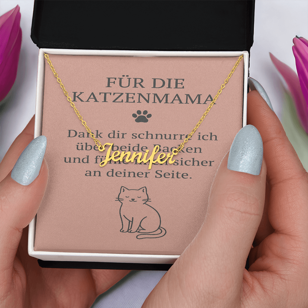 Namenskette inkl. Karte Haustier - Variante 3