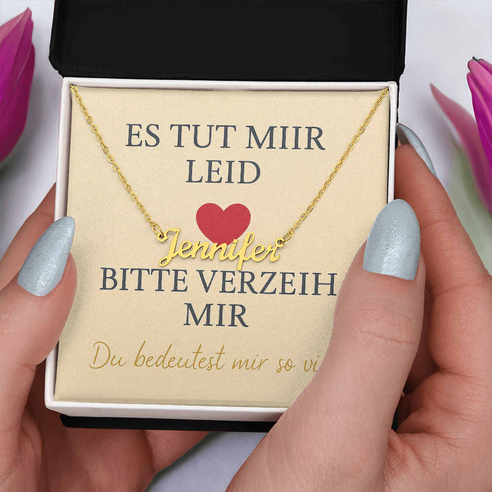 Namenskette inkl. Karte Entschuldigung - Variante 3
