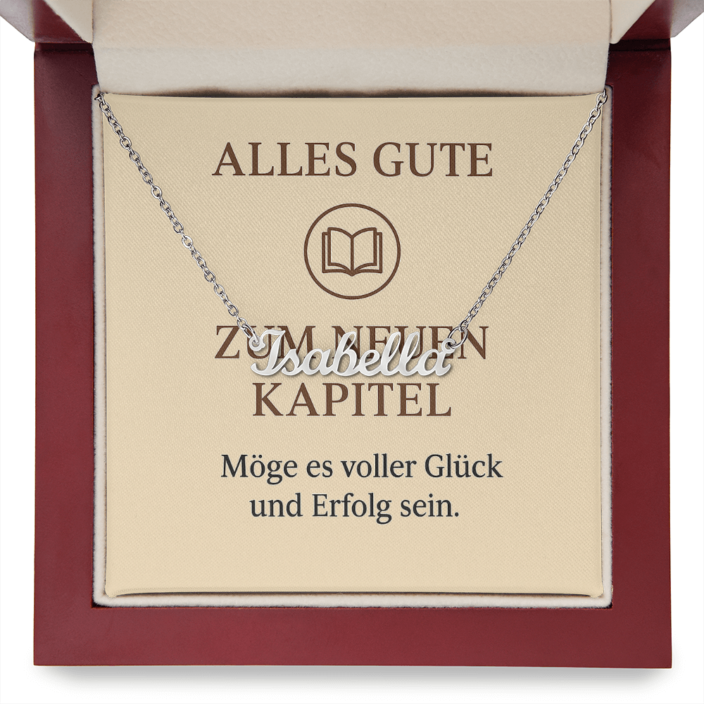 Namenskette inkl. Karte neues Kapitel - Variante 1