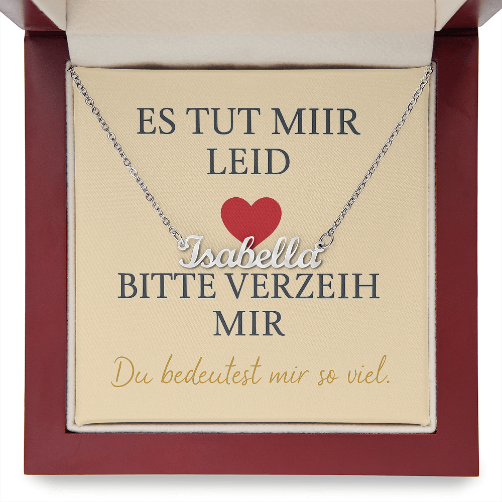 Namenskette inkl. Karte Entschuldigung - Variante 3