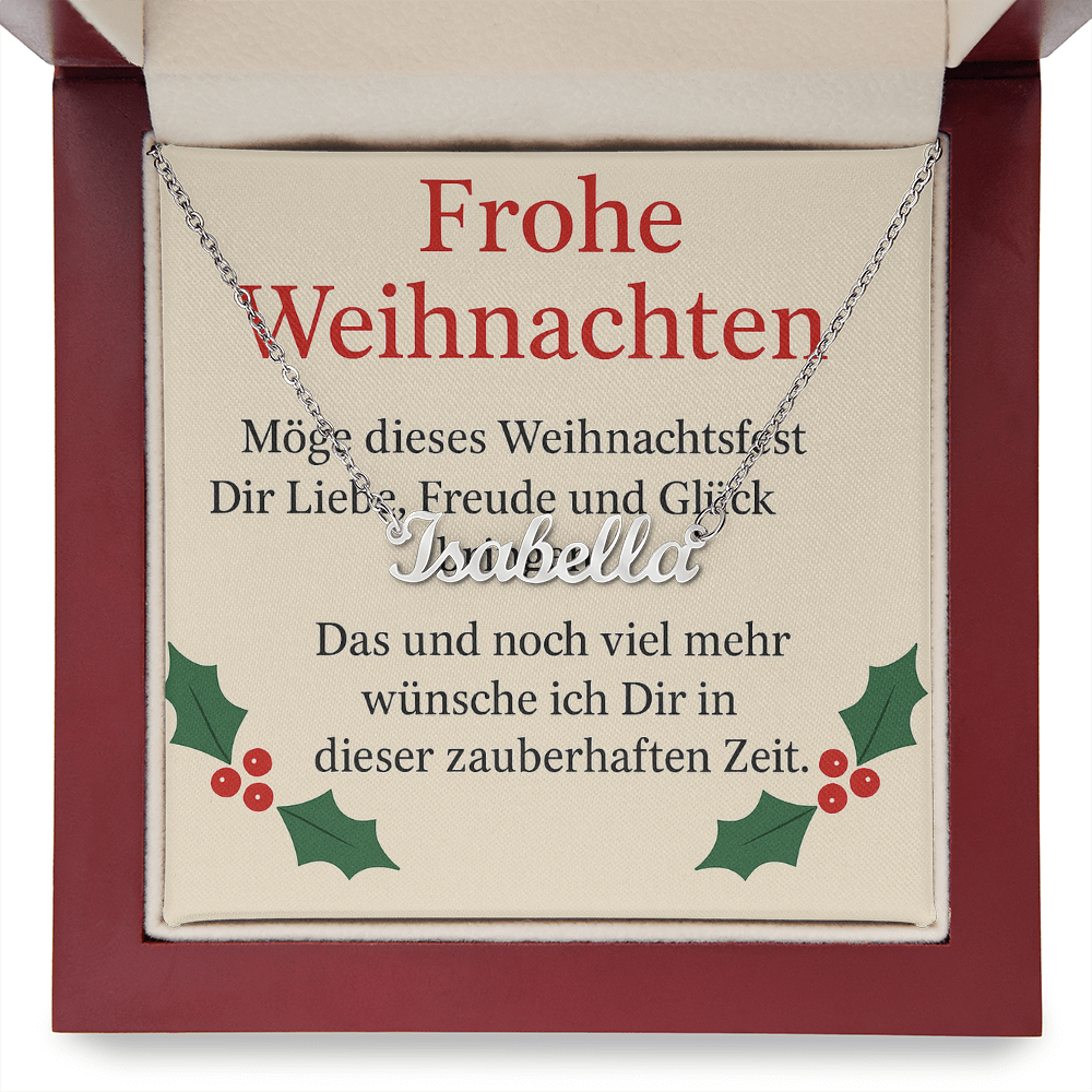 Namenskette inkl. Karte "Weihnachten" - Variante 5