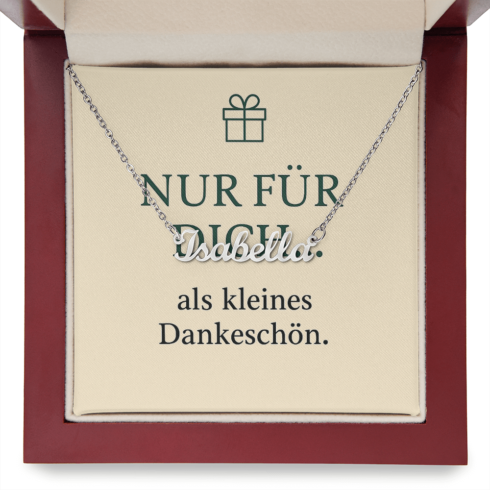 Namenskette inkl. Karte Dankeskarte - Variante 4