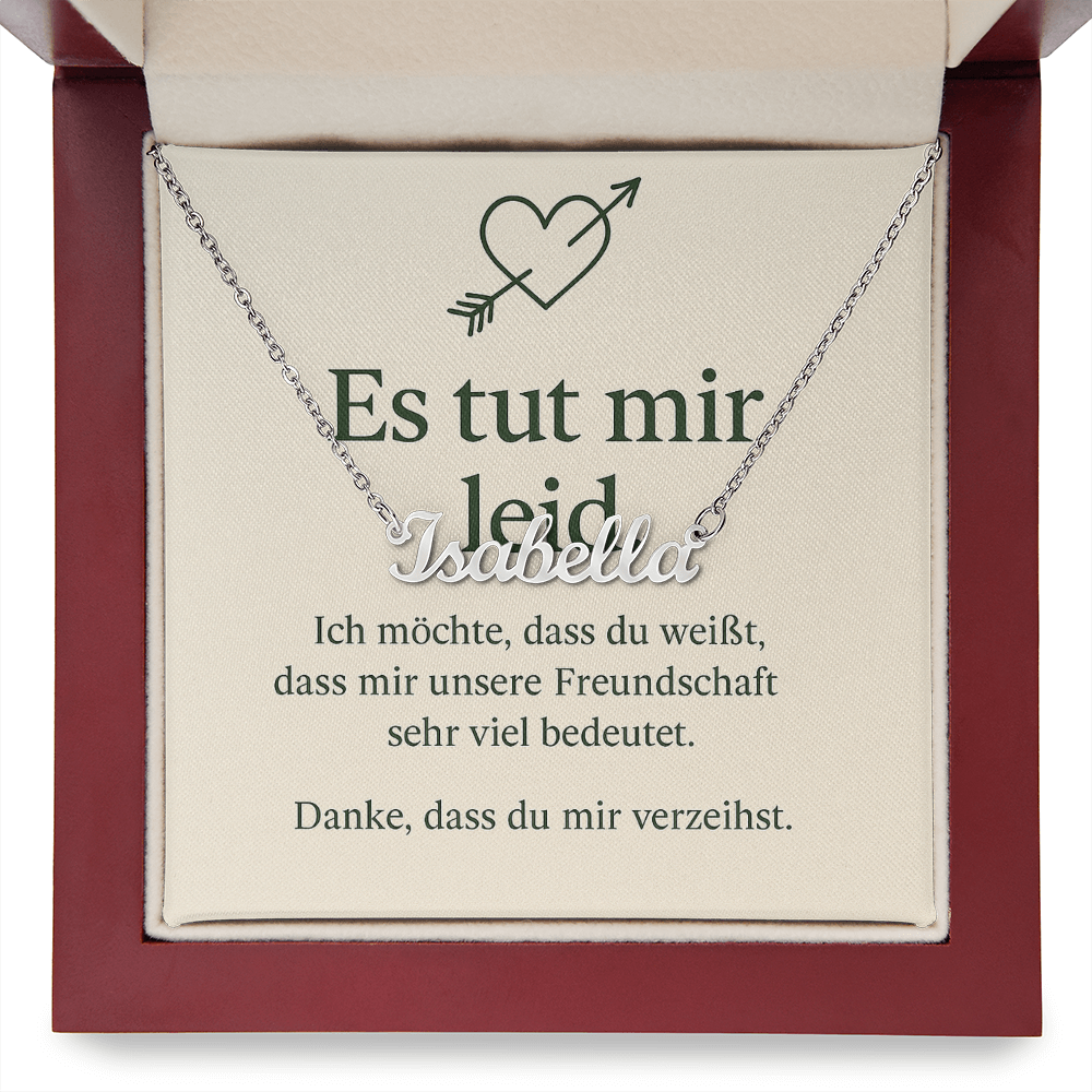 Namenskette inkl. Karte Entschuldigung - Variante 1