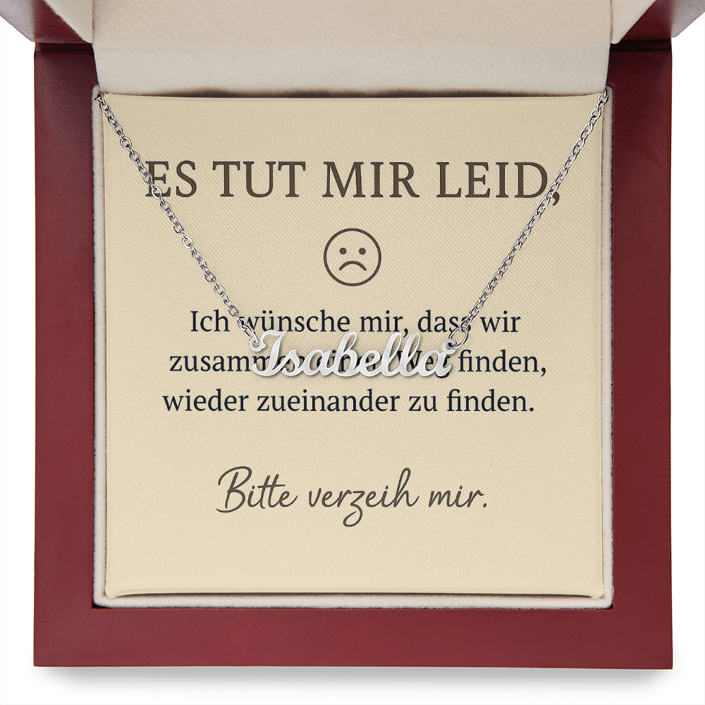 Namenskette inkl. Karte Entschuldigung - Variante 2