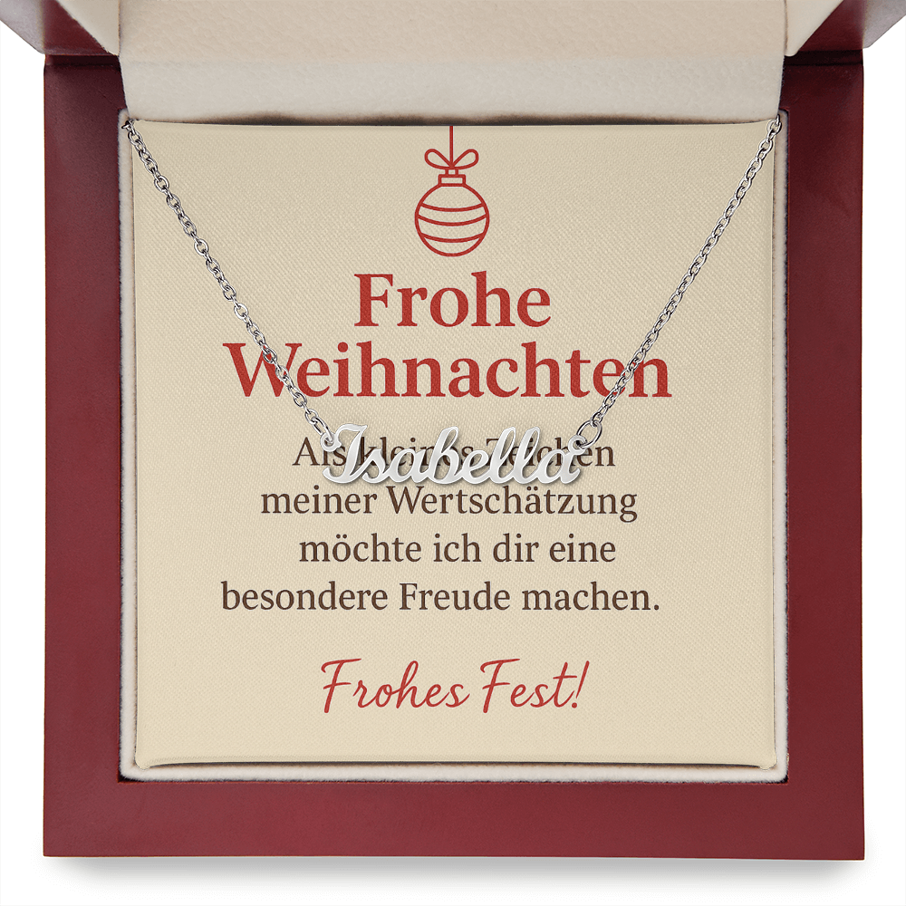Namenskette inkl. Karte "Weihnachten" - Variante 3