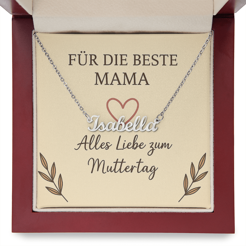 Namenskette inkl. Karte Muttertag - Variante 1