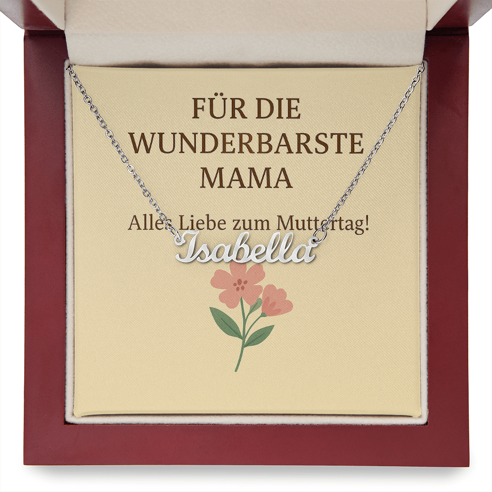 Namenskette inkl. Karte Muttertag - Variante 2