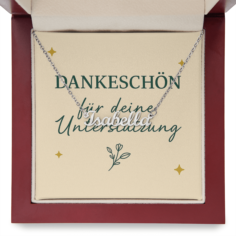 Namenskette inkl. Karte Dankeskarte - Variante 5
