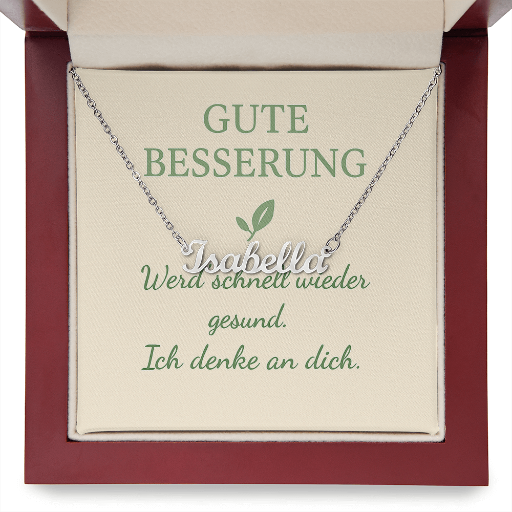 Namenskette inkl. Karte - Genesung
