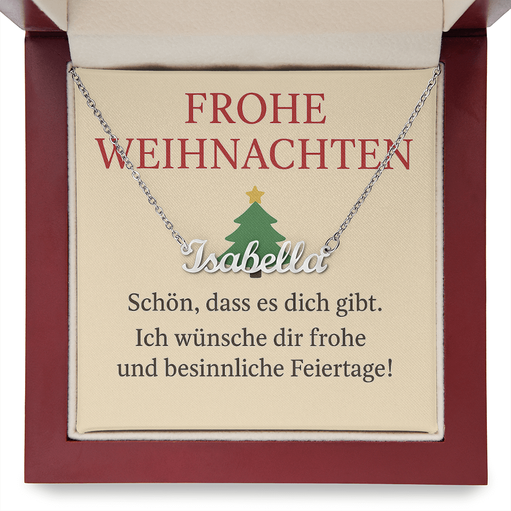 Namenskette inkl. Karte "Weihnachten" - Variante 6