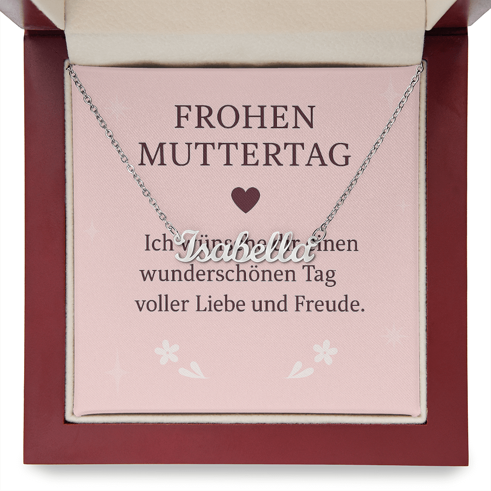 Namenskette inkl. Karte Muttertag - Variante 3