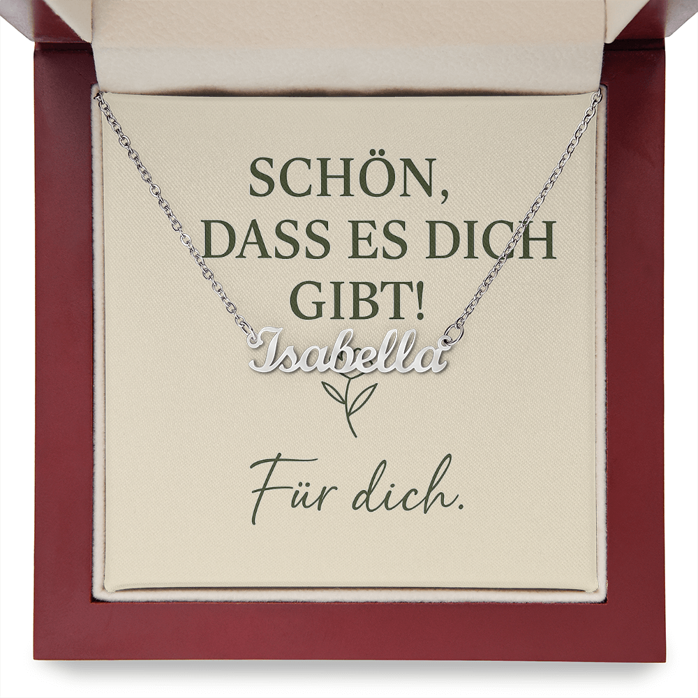 Namenskette inkl. Karte Freundschaft - Variante 1