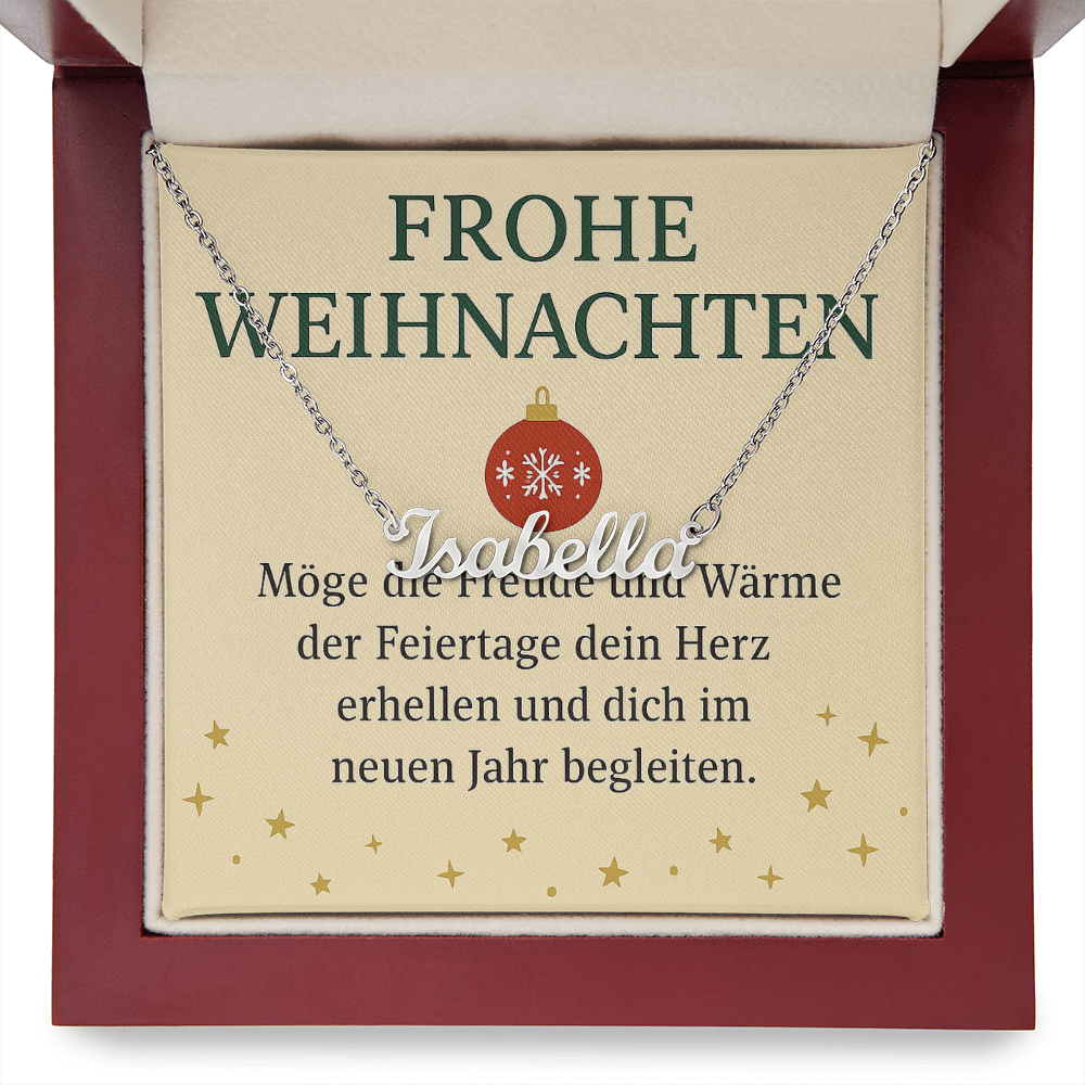 Namenskette inkl. Karte "Weihnachten" - Variante 1