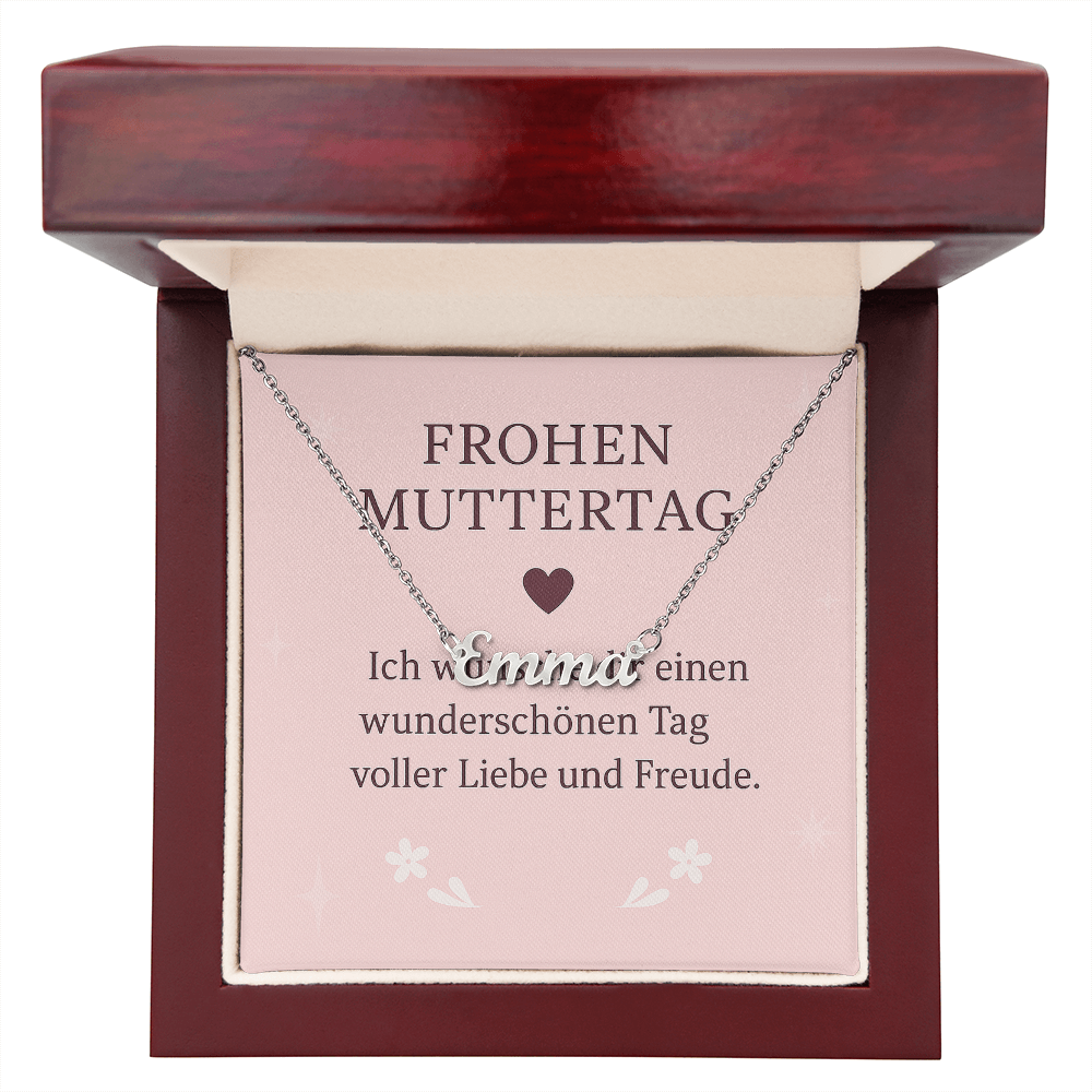 Namenskette inkl. Karte Muttertag - Variante 3