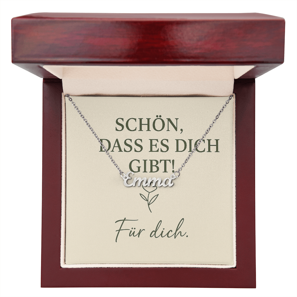 Namenskette inkl. Karte Freundschaft - Variante 1
