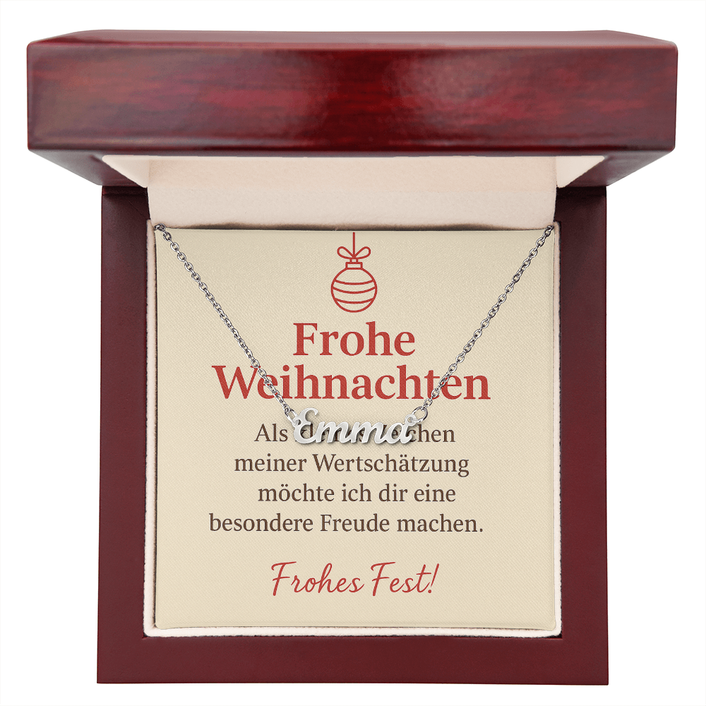 Namenskette inkl. Karte "Weihnachten" - Variante 3