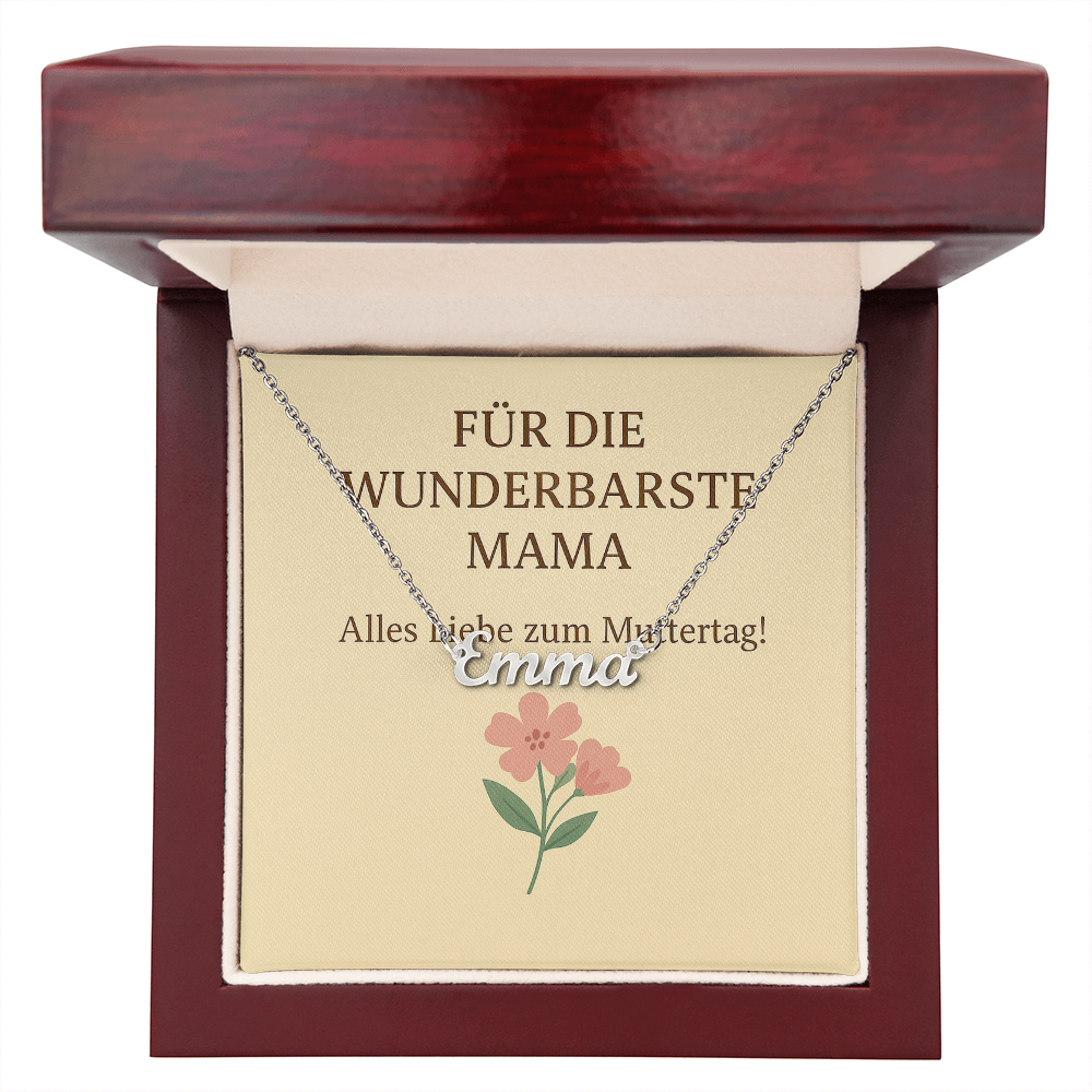 Namenskette inkl. Karte Muttertag - Variante 2