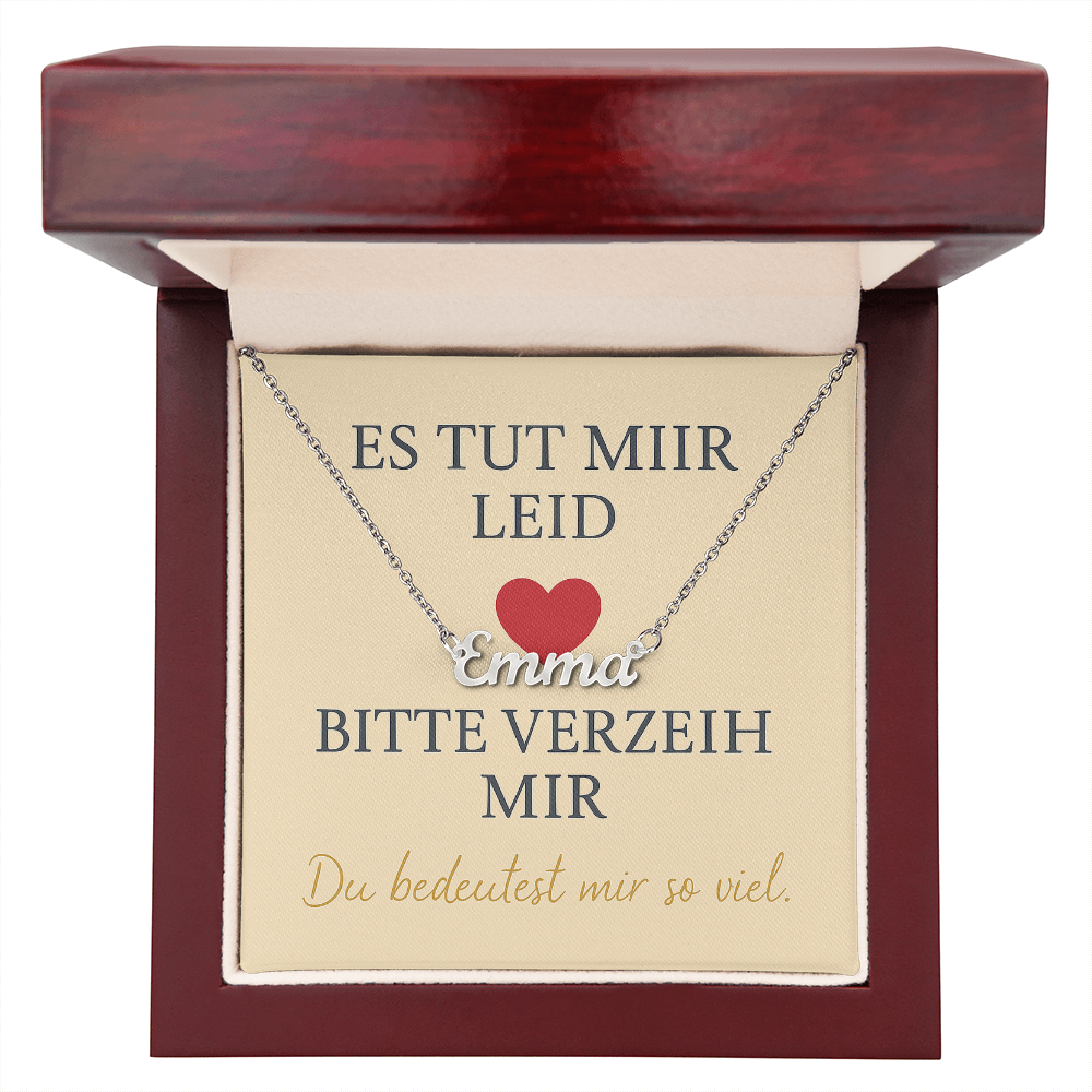 Namenskette inkl. Karte Entschuldigung - Variante 3