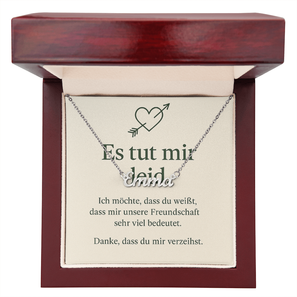 Namenskette inkl. Karte Entschuldigung - Variante 1