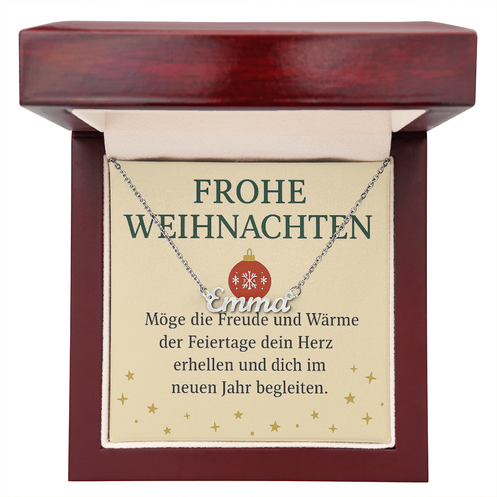 Namenskette inkl. Karte "Weihnachten" - Variante 1